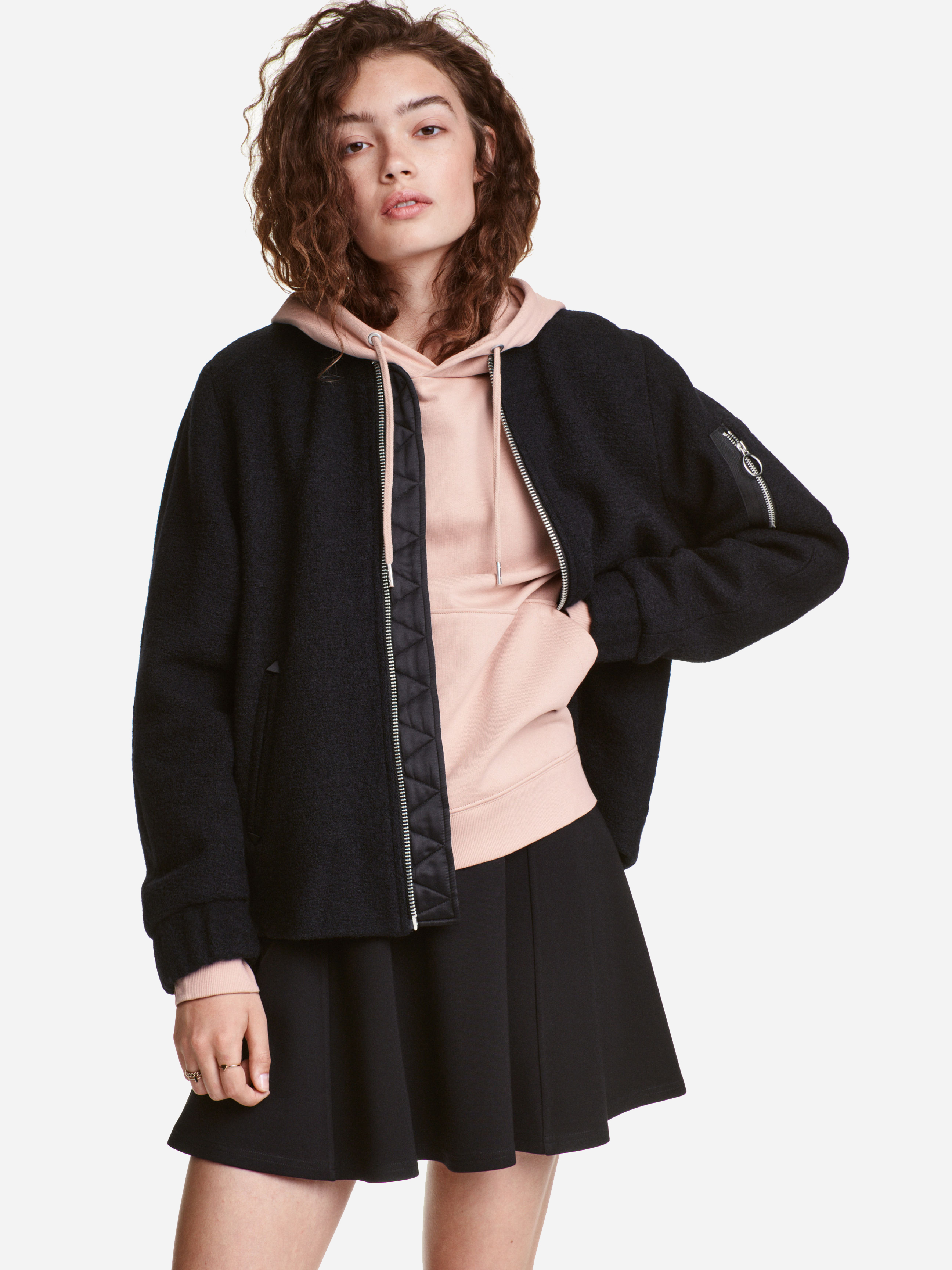 

Бомбер H&M 4162704 32 Черный