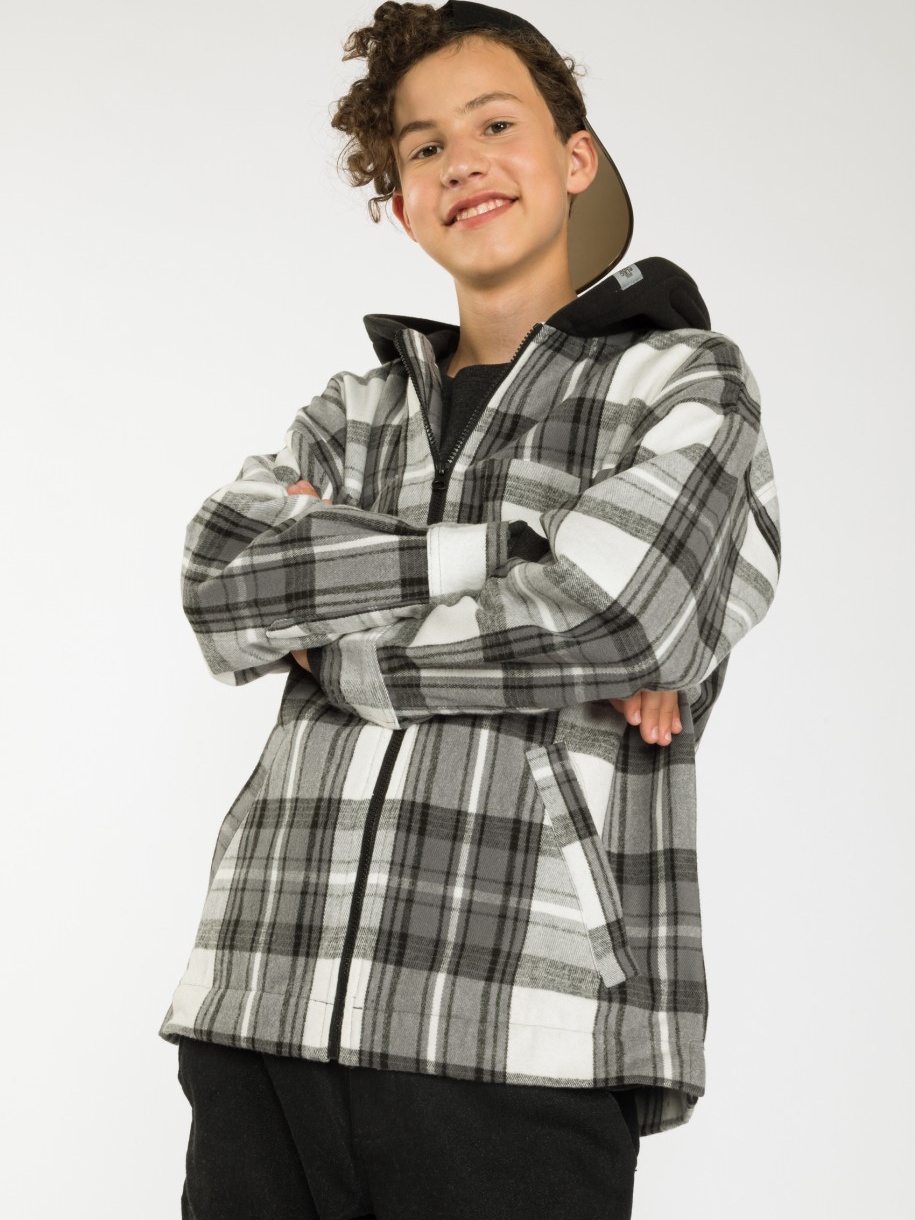 Акция на Підліткова демісезонна куртка для хлопчика Reporter Young 223-0881B-13-100-1 152 см Чорно-сіра от Rozetka
