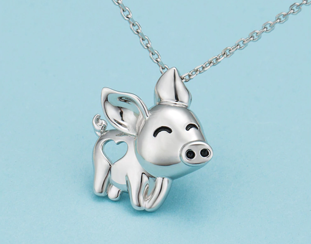 

Серебряная Свинка На Цепочке Sky Jewelry