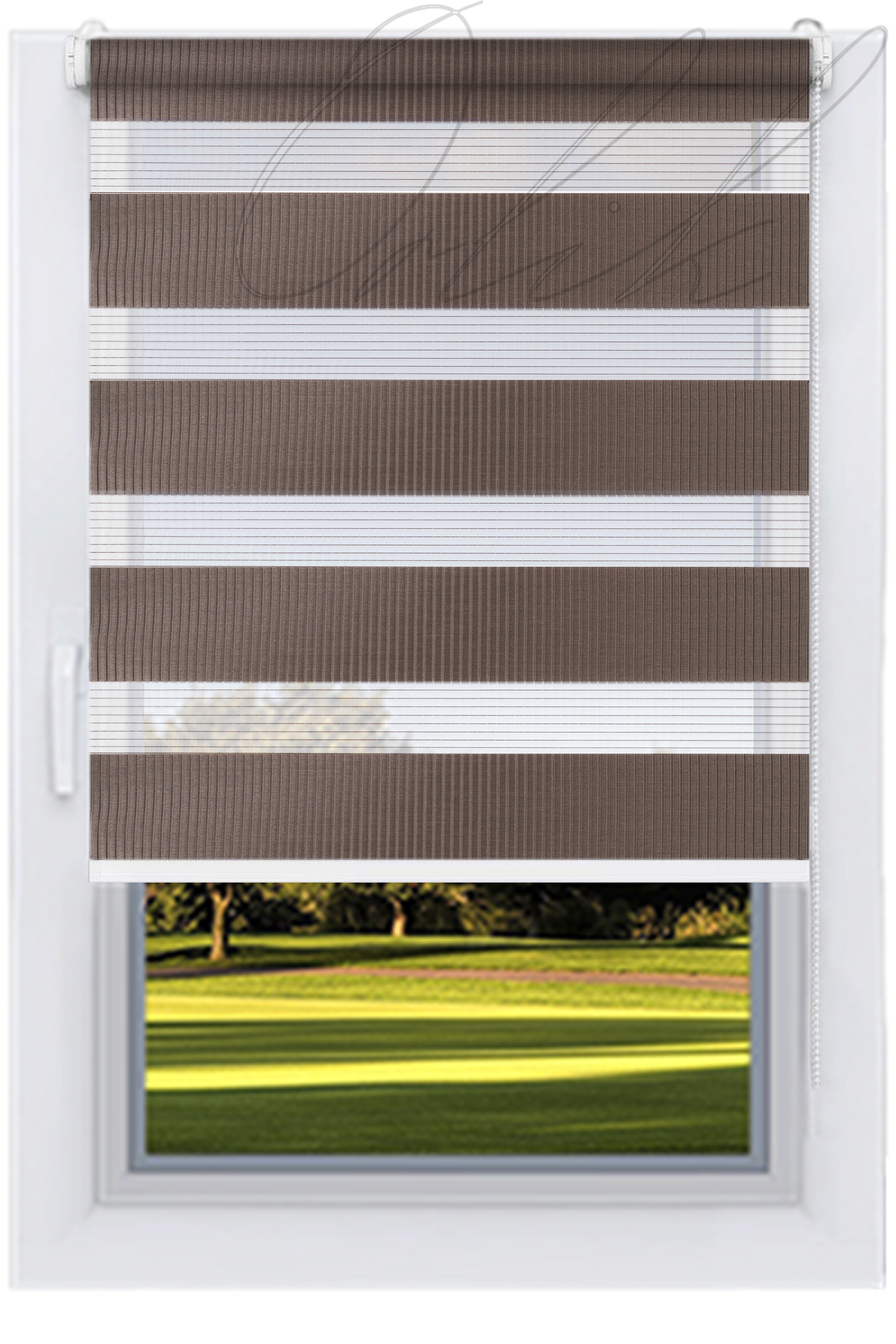 

Ролета тканевая DECOLUX 140 х 200 Серия, ZA, Капучино, мини 19, белый