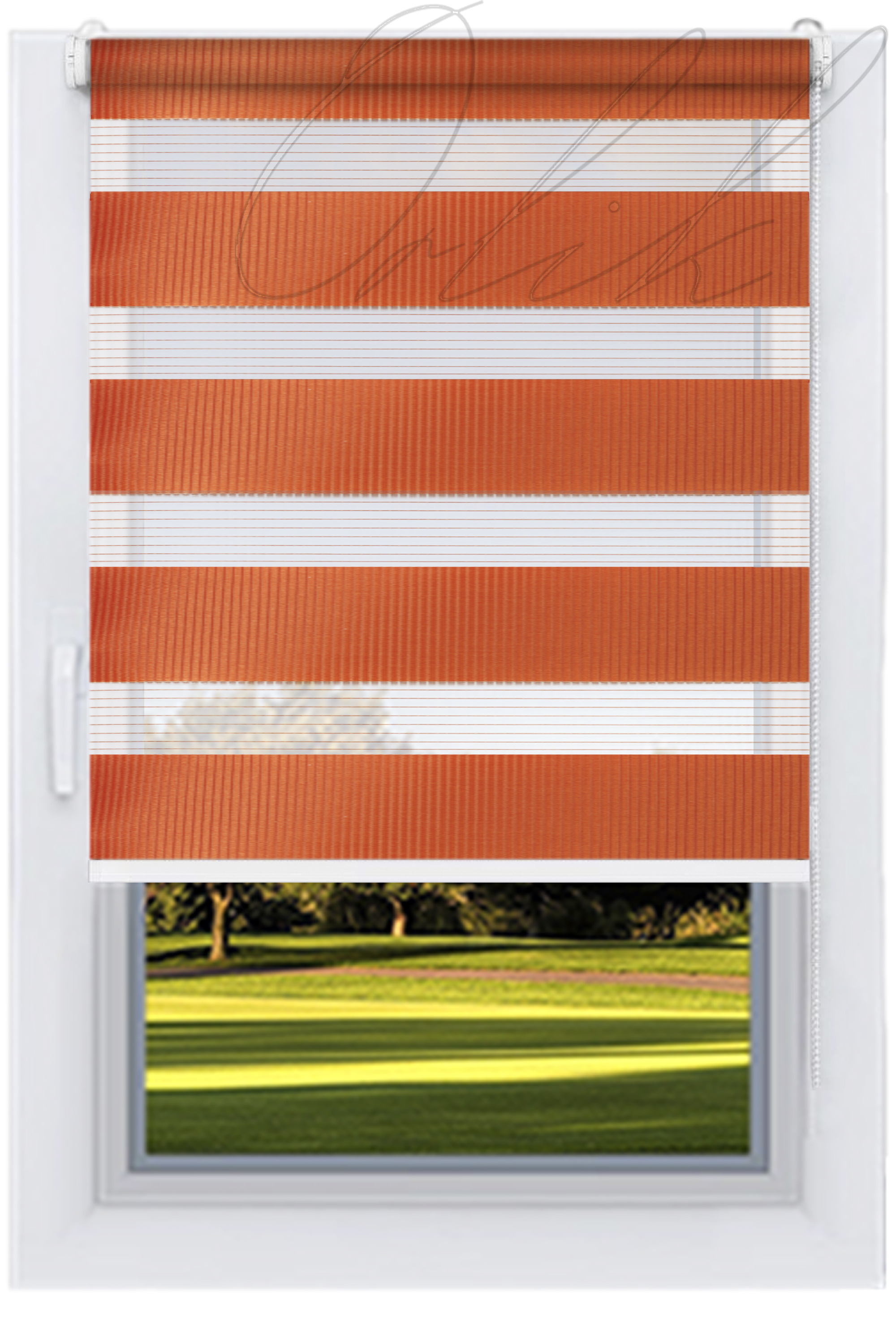 

Ролета тканевая DECOLUX 110 х 200 Серия, ZA, Ржавчина, мини 19, белый