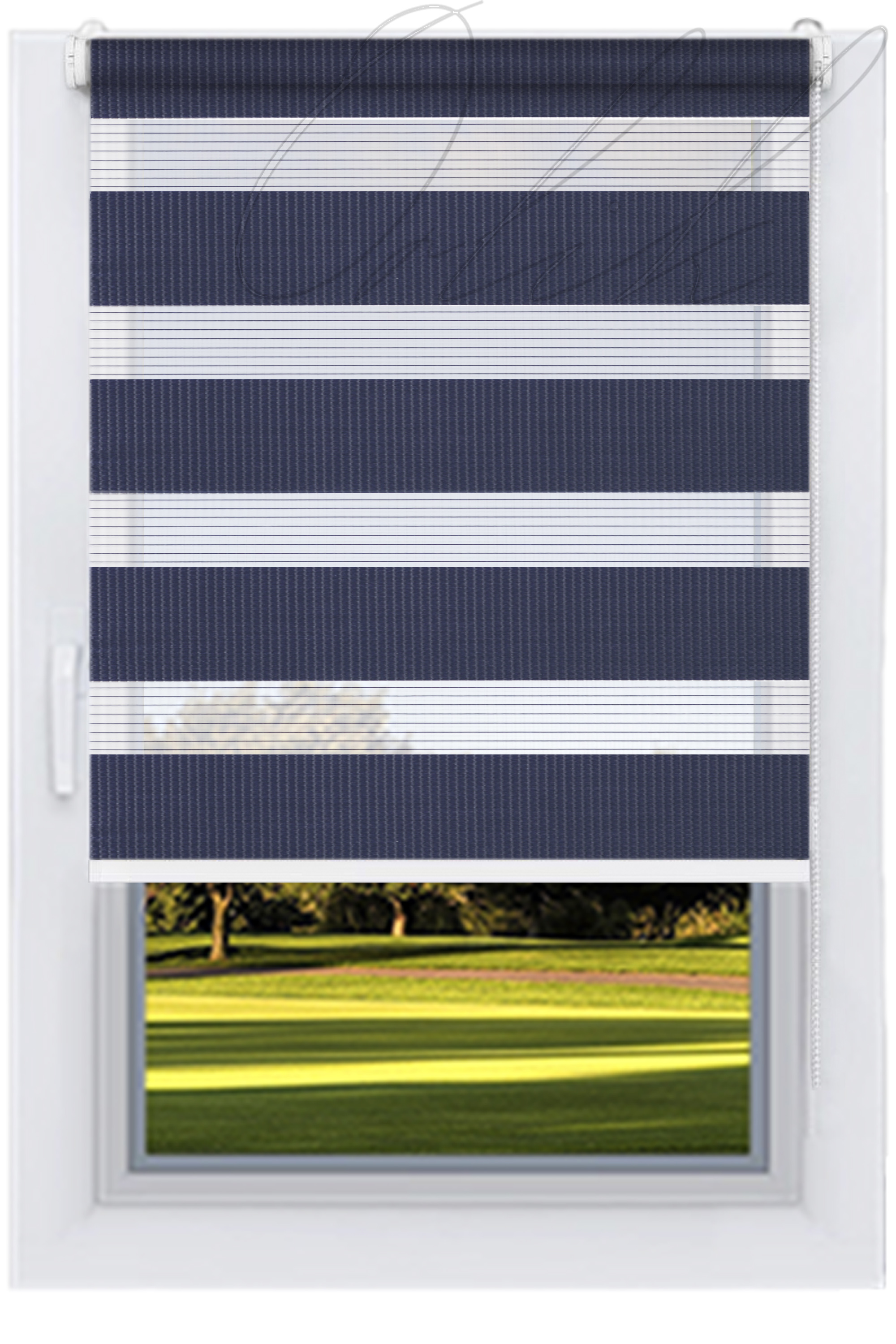 

Ролета тканевая DECOLUX 57,5х160 Серия, ZA, синяя ночь, мини 19, белый