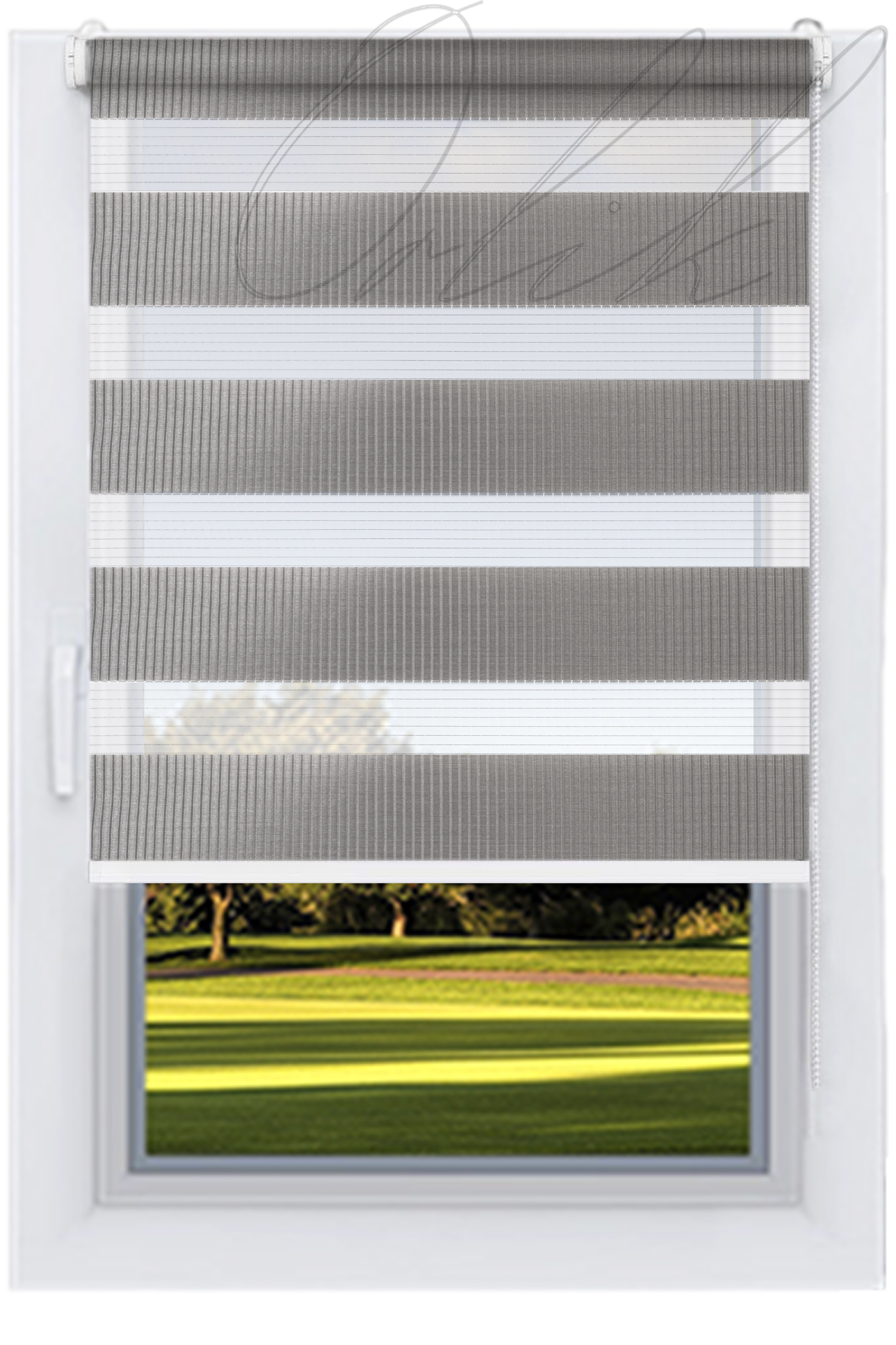 

Ролета тканевая DECOLUX 87,5 х 200 Серия, ZA,Стальной серый, мини 19, белый