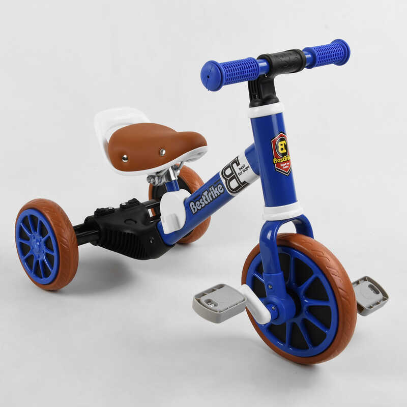 Триколісний дитячий велосипед-велобіг 2в1 "Best Trike". Dark blue ...