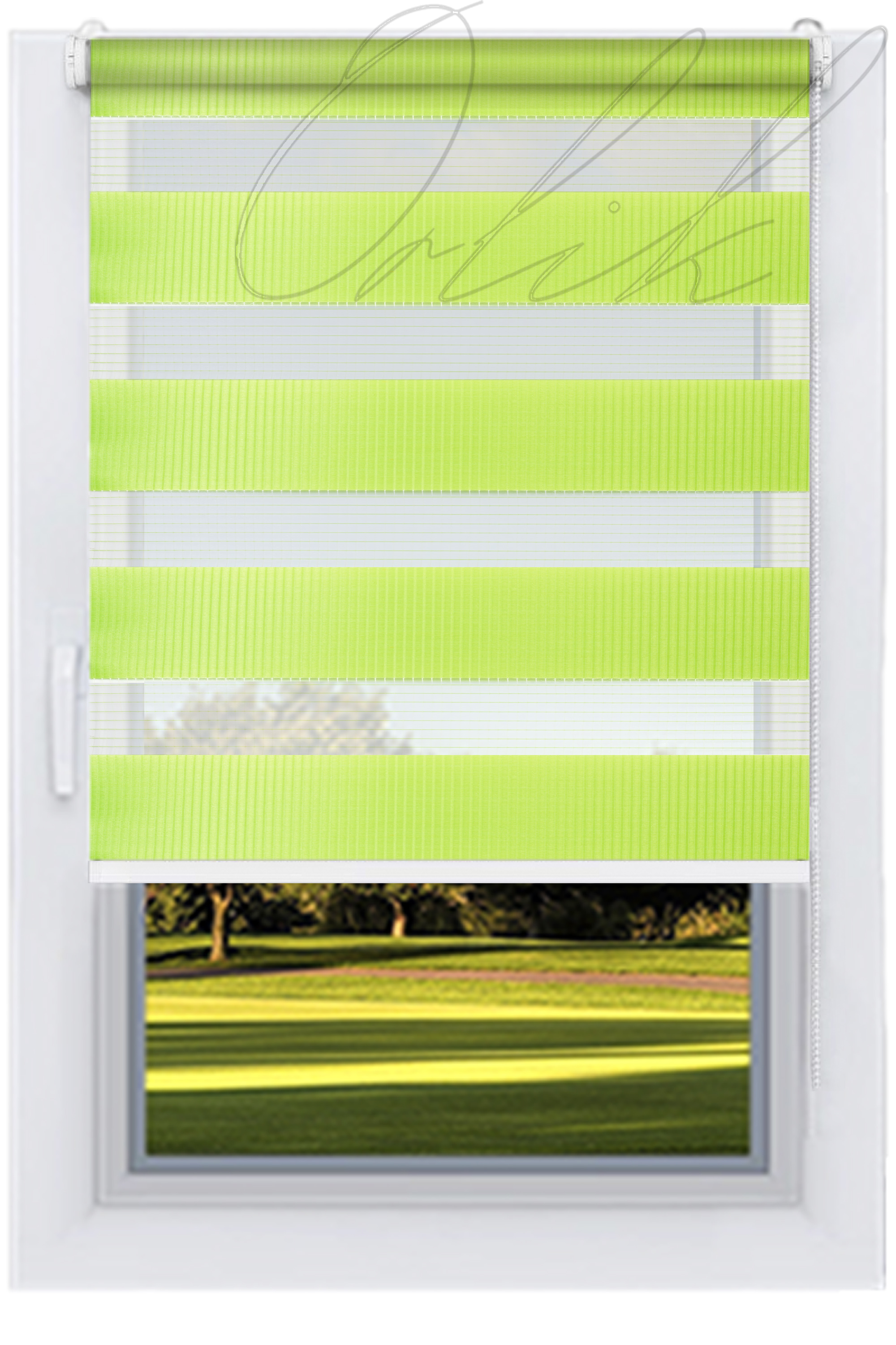 

Ролета тканевая DECOLUX 62,5 х 200 Серия, ZA,Лайм, мини 19, белый