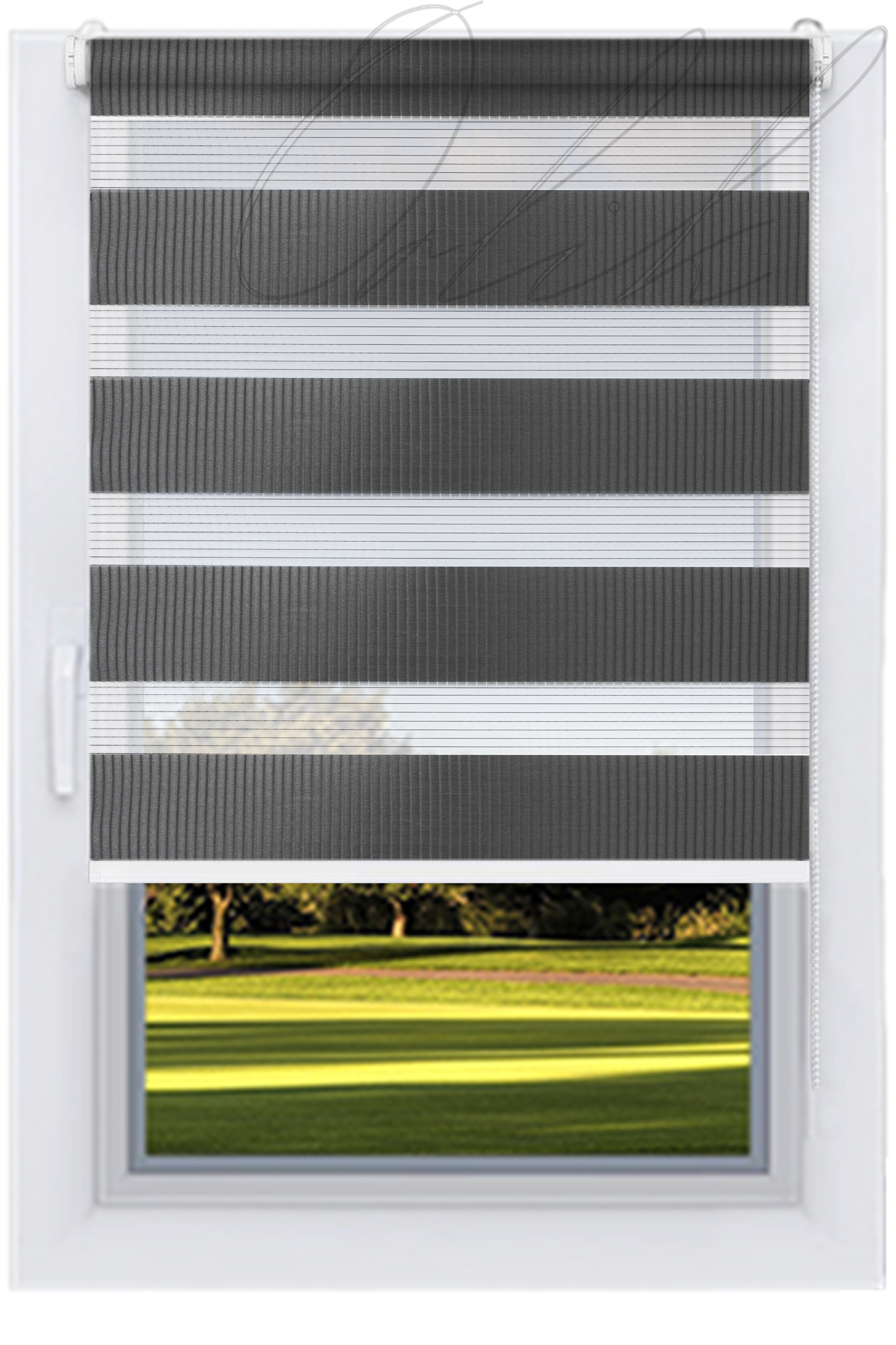 

Ролета тканевая DECOLUX 57,5 х 200 Серия, ZA, Темная тень, мини 19, белый