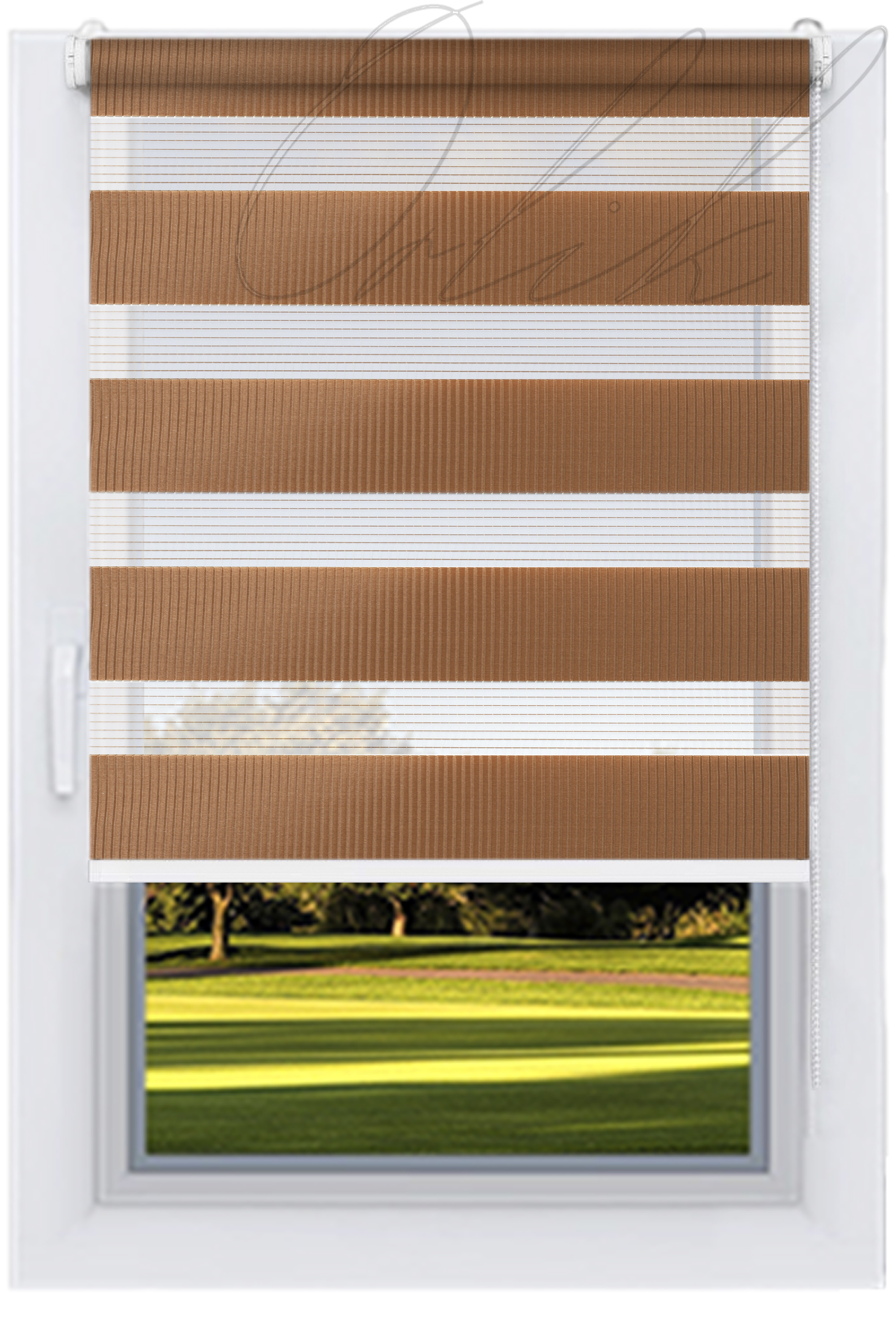 

Ролета тканевая DECOLUX 95 х 200 Серия, ZA, кофе мокко, мини 19, белый