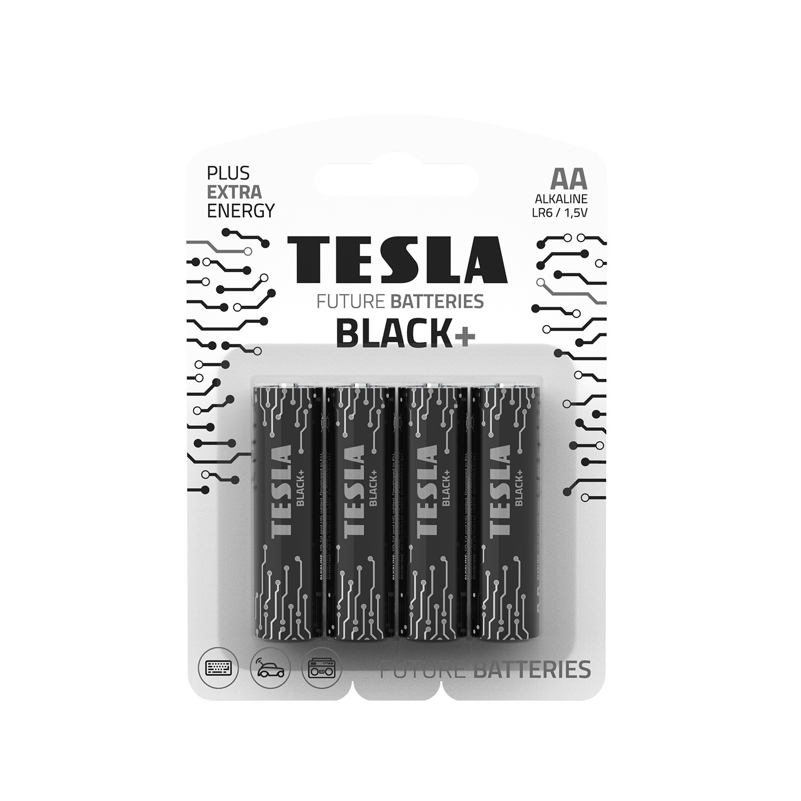 Батарейки Tesla AA BLACK+ LR6 / BLISTER FOIL 4 шт. низкие цены
