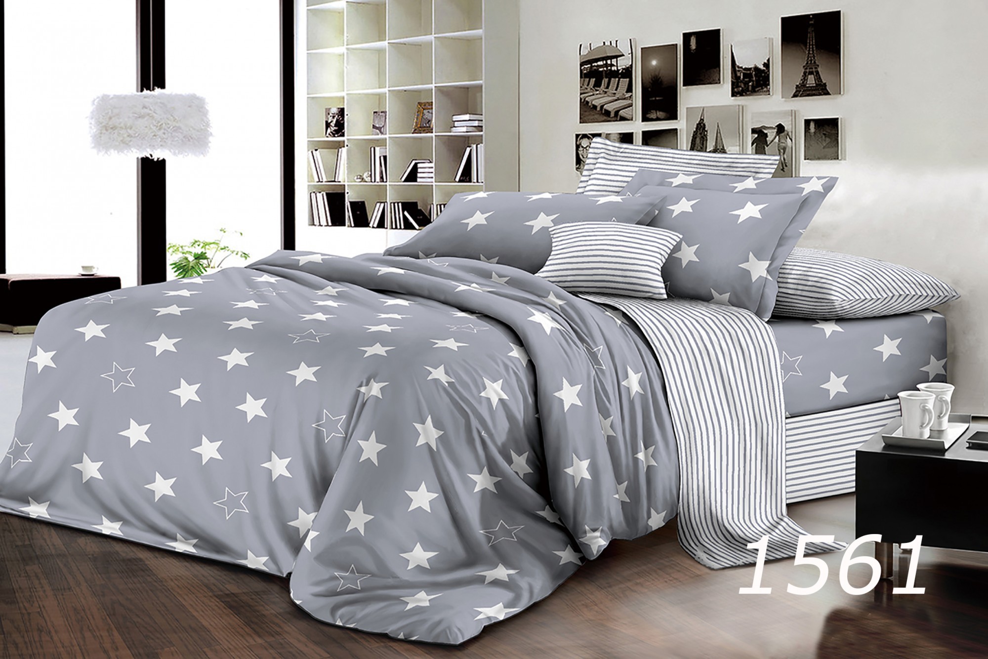 

Комплект постельного белья Звезды Merryland поплин Двуспальный 1561 180*215