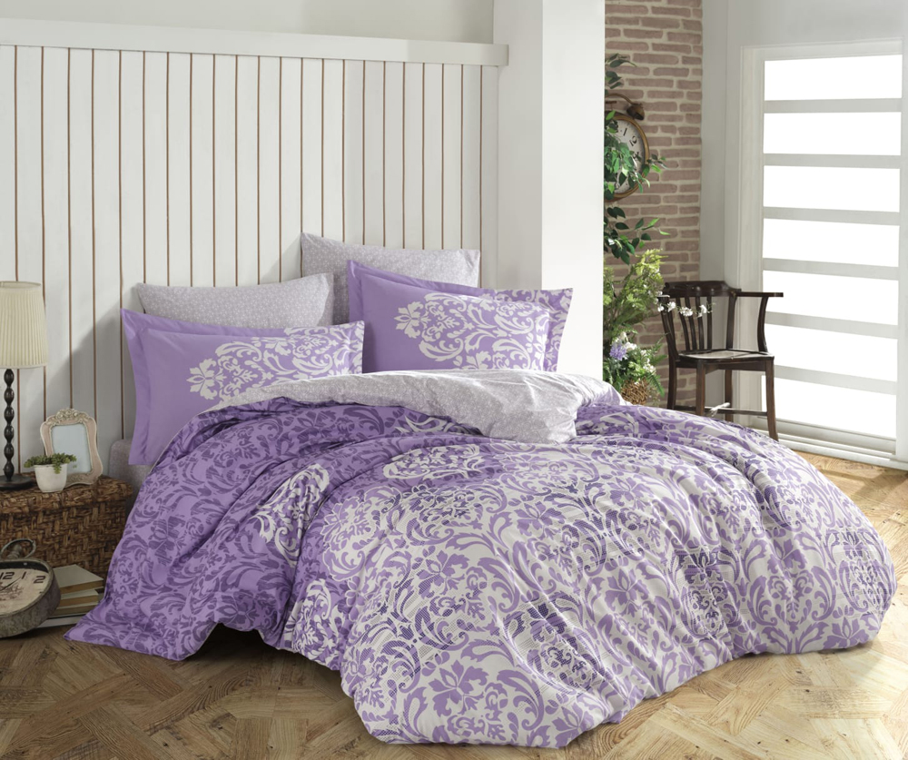 

Комплект постельного белья Hobby Poplin Serenity 200x220 Сиреневый