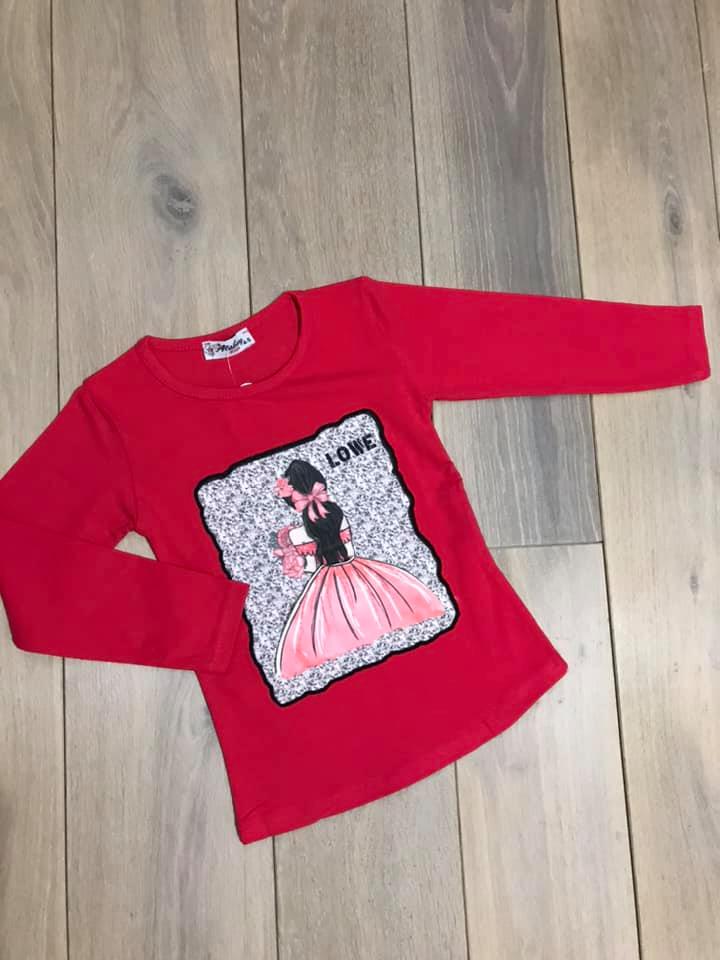 

Футболка з довгими рукавами PatyKids Lowe 104-110 червоний (8-37-4-5)