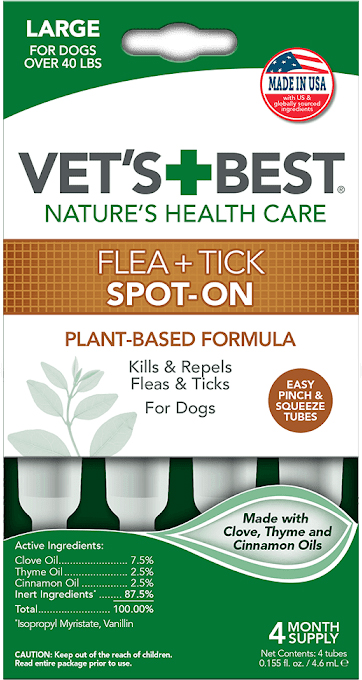 

Капли Vet's Best Flea&Tick Drops Large для собак весом от 18 кг 4 тубы