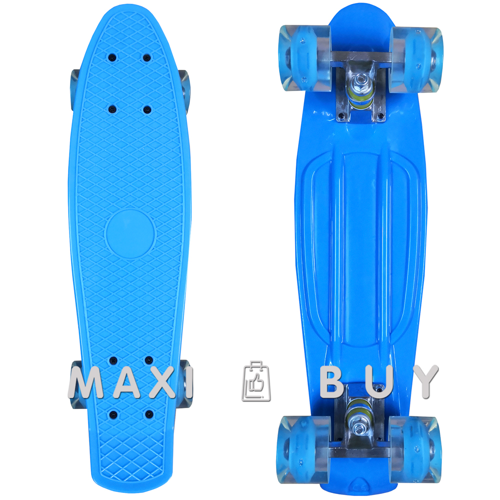 

Скейт пенни борд SkateX Penny MultiColor голубой 22"