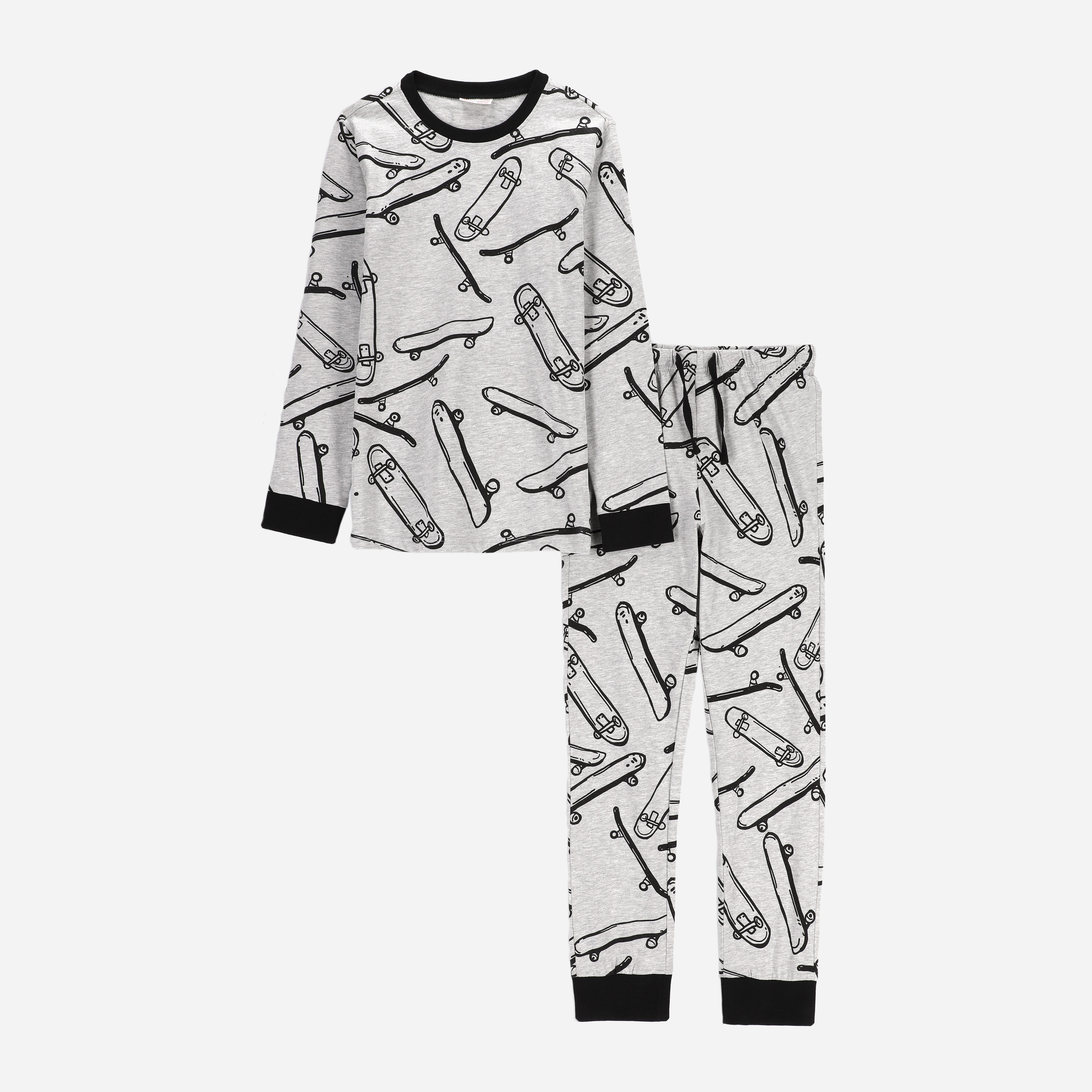 Акція на Піжама (футболка з довгими рукавами + штани) для хлопчика Coccodrillo Pyjamas ZC2448130PJS 92 см Сіра від Rozetka
