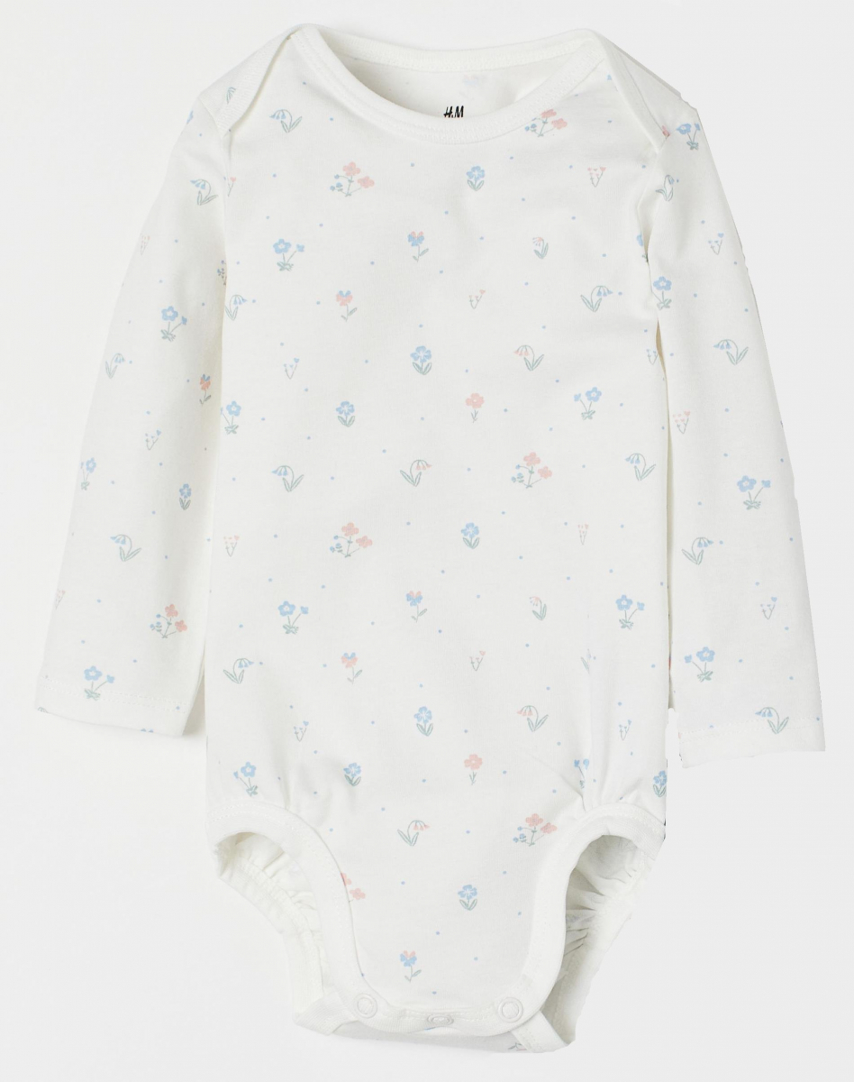 

Боди для девочки H&M 0694297010 62 СМ Белый 60789