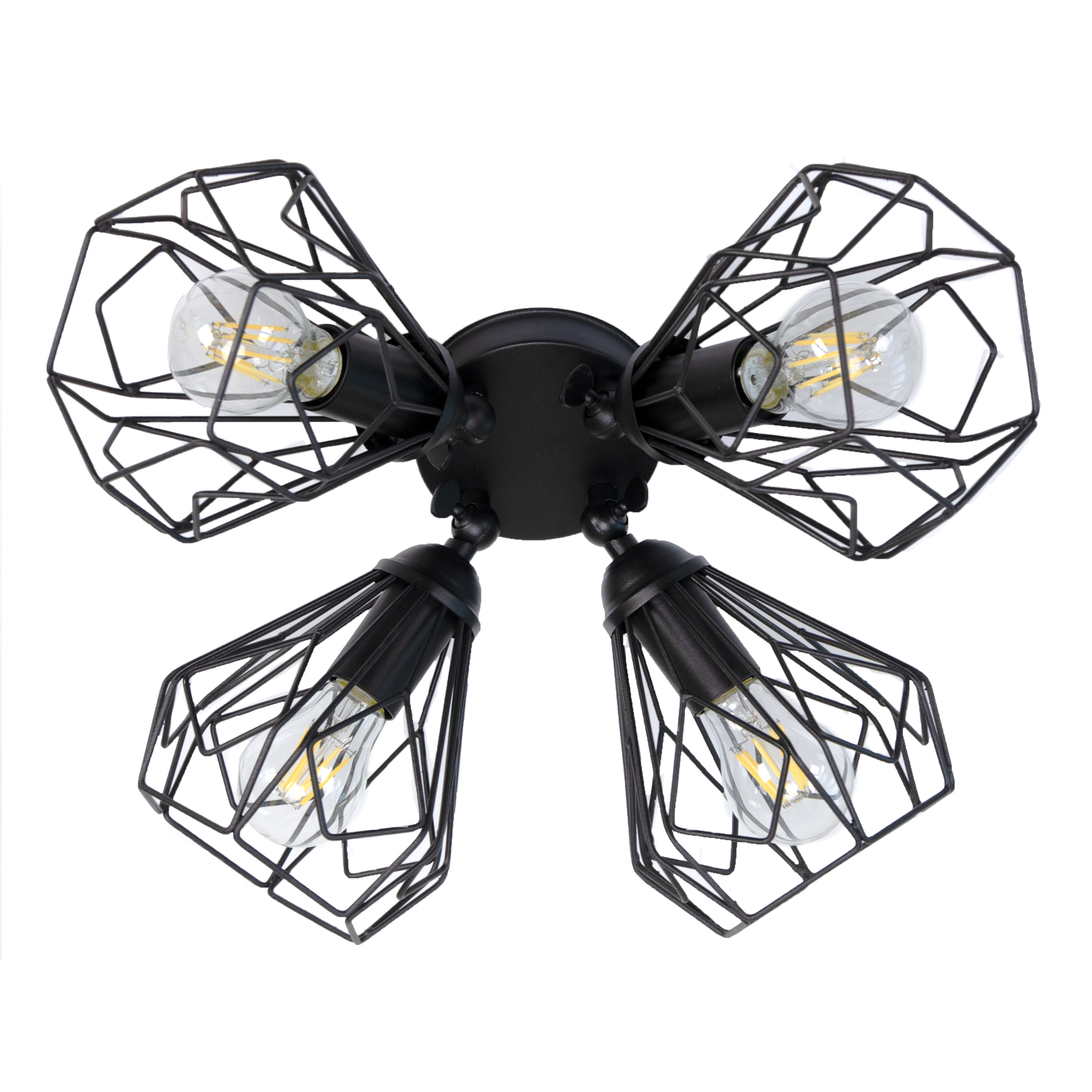 

Люстра потолочная Atma Light серии Capella Bevel L165-4 Black