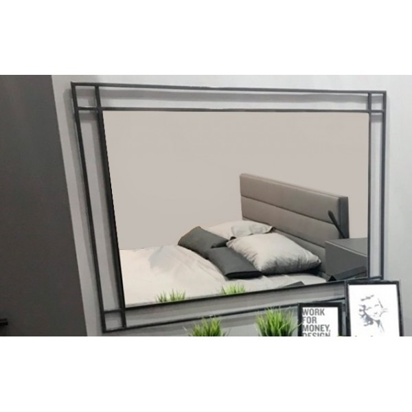 

Зеркало настенное в рамке LUS100 в гостиную / спальню Мерс Gerbor Нимфея альба+ черный