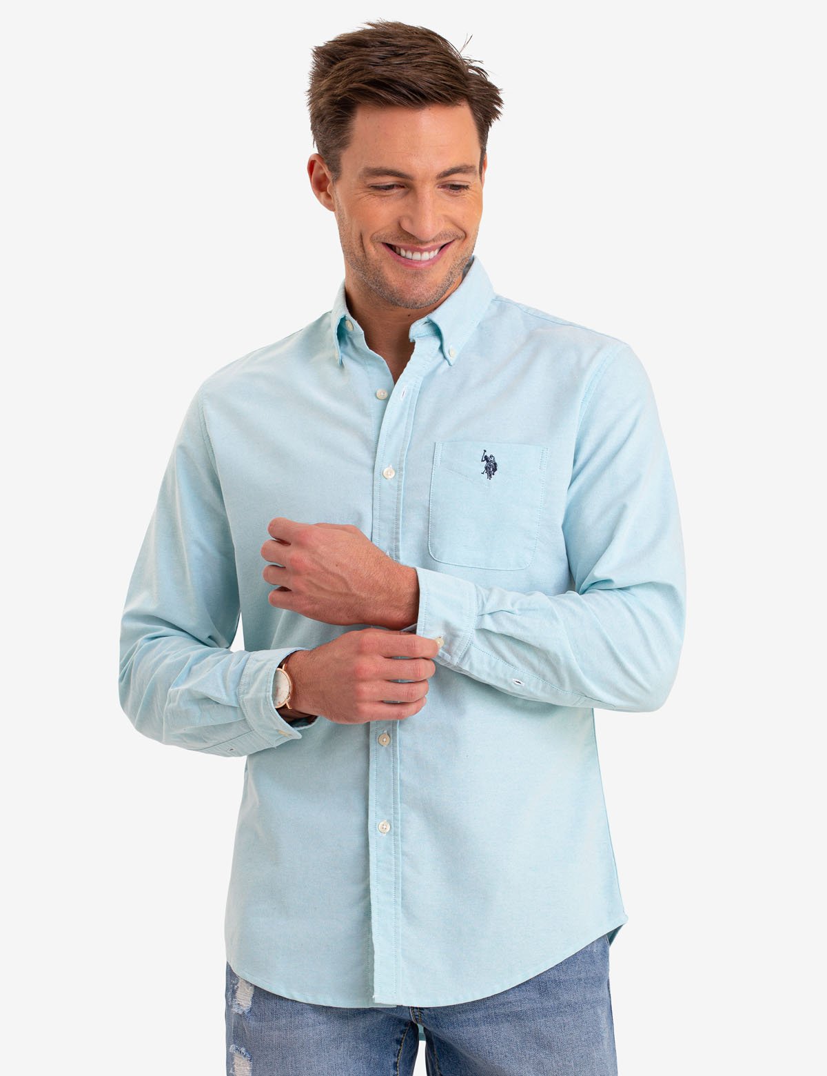 

Рубашка U.S. Polo ASSN. М Бирюзовая 07701408