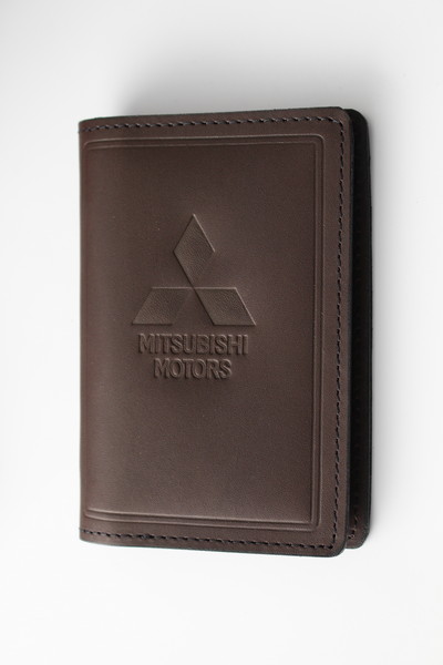 

Кожаная обложка для прав Image-D с логотипом Mitsubishi коричневая 5062