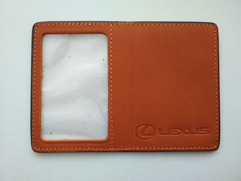 

Кожаная обложка для прав Image-D с логотипом Lexus желтая 5071