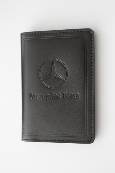 

Кожаная обложка для прав Image-D с логотипом Mercedes черная 5062
