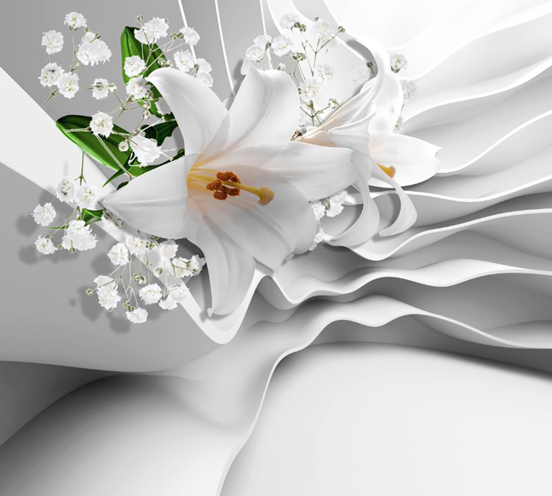 

Фотообои WS Wallpaper 3D цветы 294*270 (31297) Флора