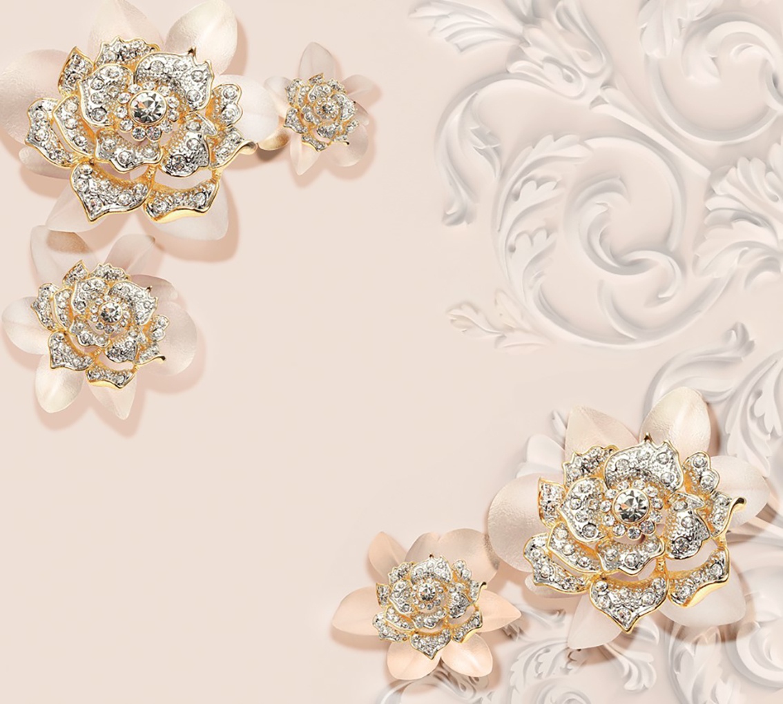 

Фотообои WS Wallpaper Брошки в цветах 294*270 (31275) Сатин