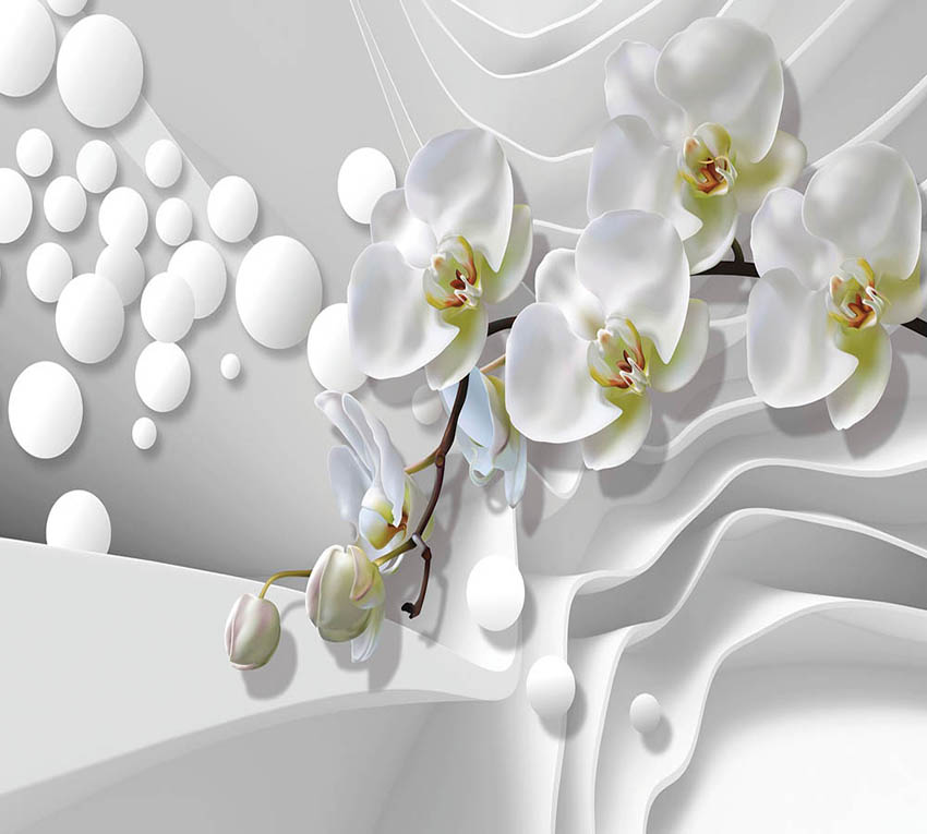 

Фотообои WS Wallpaper 3D цветы 294*270 (31273) Песок