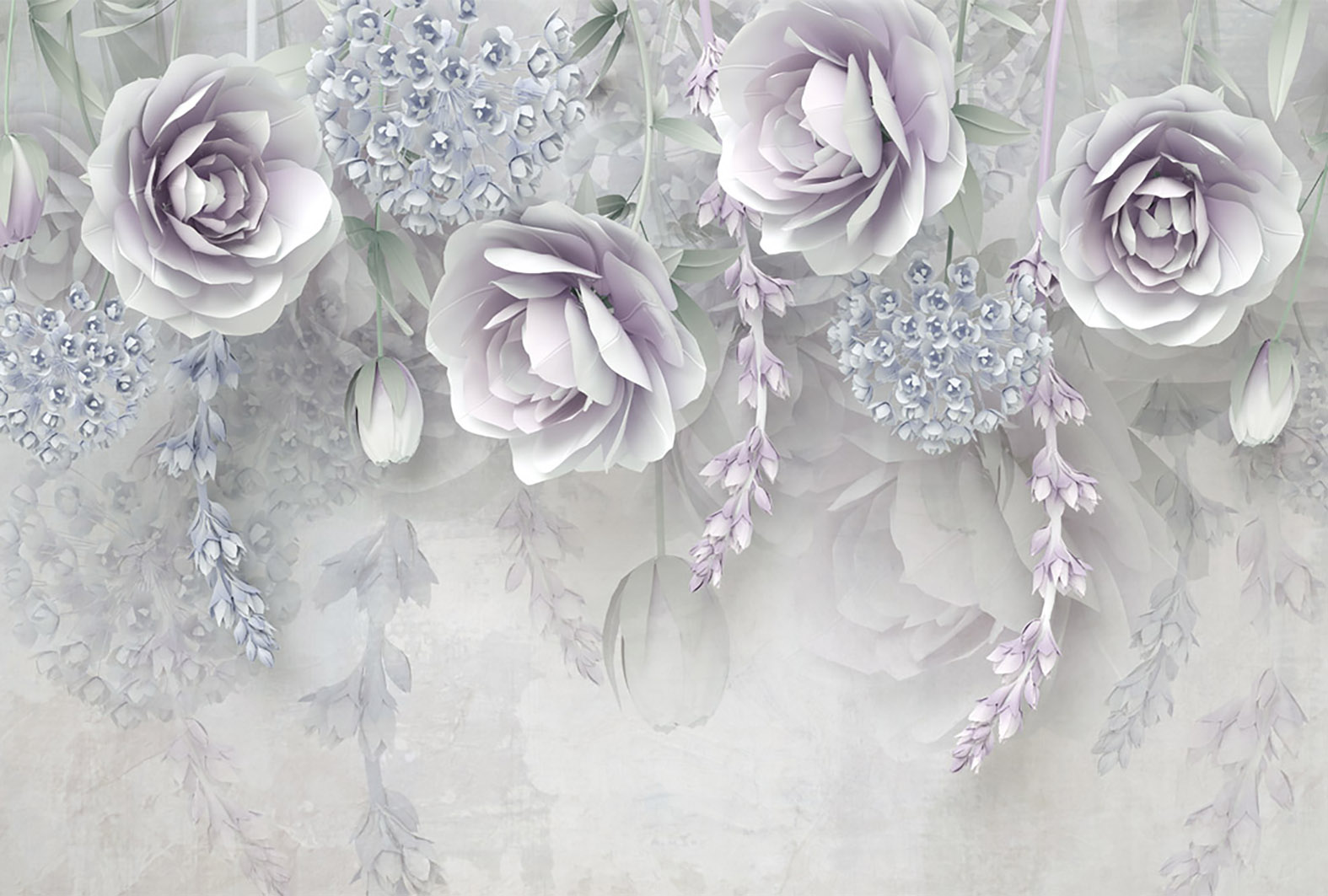 

Фотообои WS Wallpaper 3D Цветы 392*270 (31357) Сатин