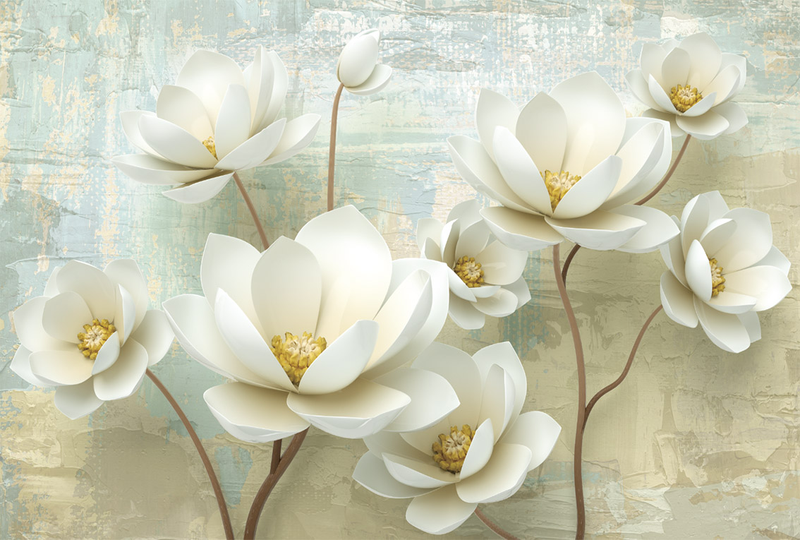 

Фотообои WS Wallpaper 3D Цветы 392*270 (31360) Песок