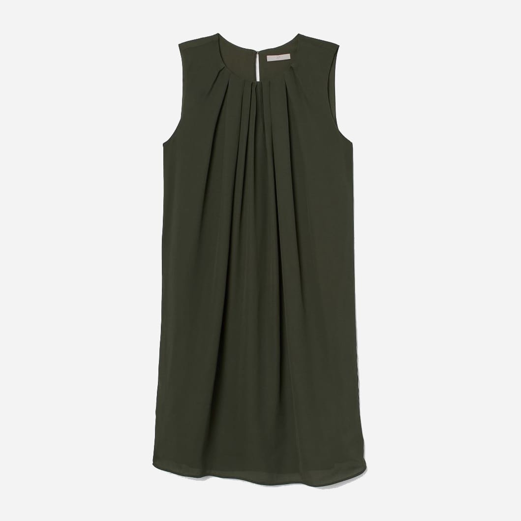 Акція на Сукня міні літня жіноча H&M 0816841004 XS Темно-зелена хакі від Rozetka