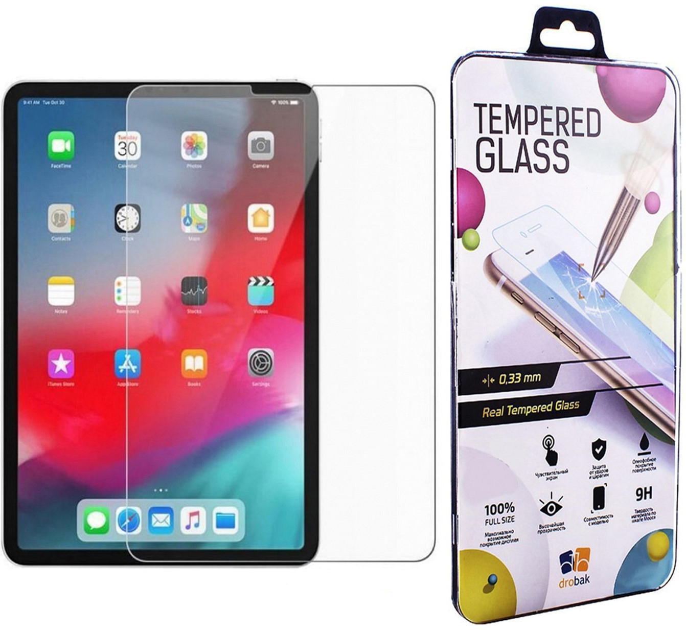 

Защитное стекло Drobak Tempered Glass для Apple iPad Pro 4 11 A