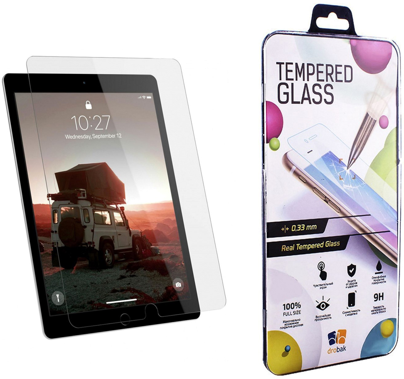 Акція на Защитное стекло Drobak Tempered Glass для Apple iPad Air 3 10.5" A2123 (222269) від Rozetka UA