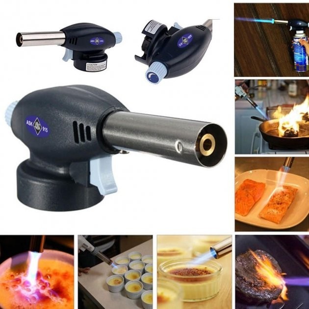 Туристическая ручная газовая горелка с пьезоподжигом Flame Gun 915 ...