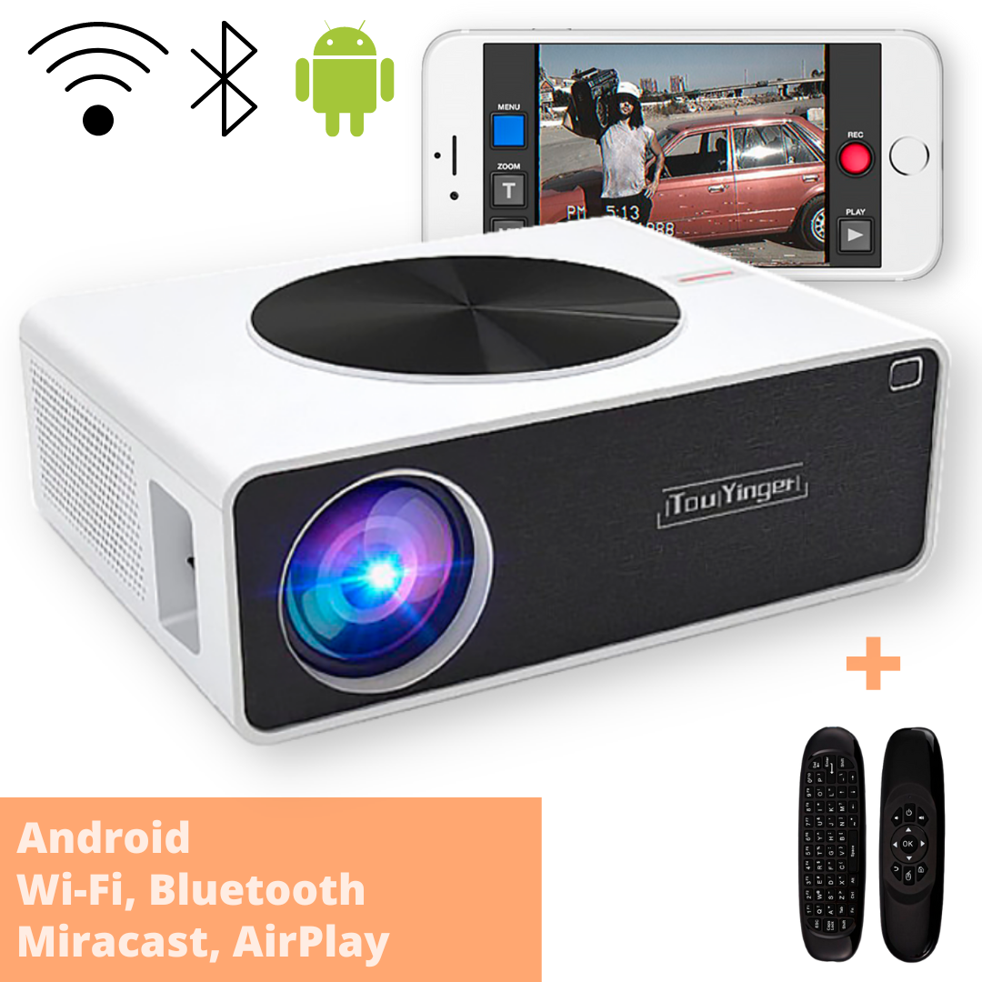 SMART проектор Full HD (1920*1080) на ANDROID XPRO PANOPLUS MIF c WiFi  функцией Screen Mirroring (6000 lumen) и контрастностью до 8000:1 для  презентаций, школ и ВУЗ + Доставка в комплекте (Q9W_8450) –