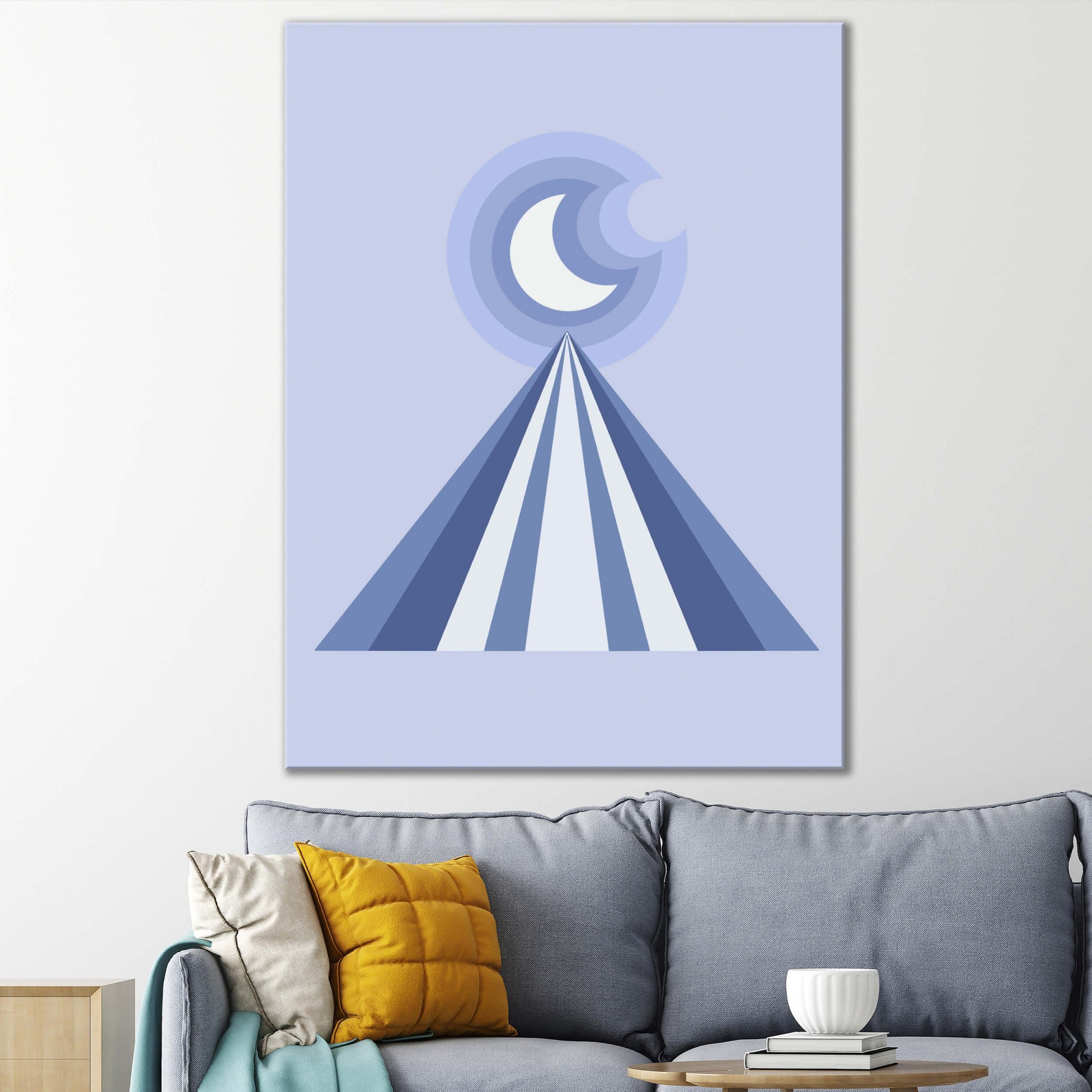 Картина Холстович Moon Vibe 45x60 см. Картина в стиле хай-тек Лунная ...
