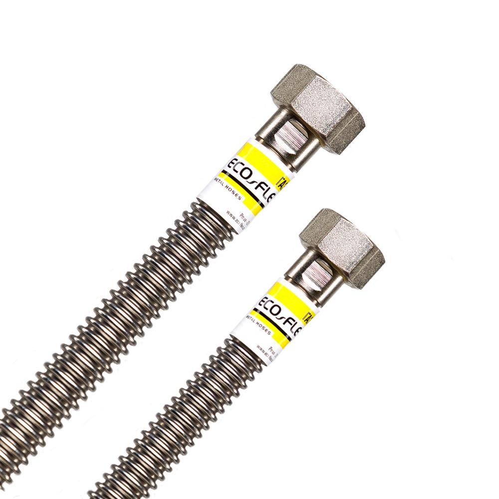 Підводка для газу Eco-Flex Газ/Стандарт 80 см гайка-гайка 1/2"x3/4 ...