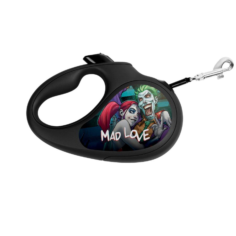 Поводок-рулетка для собак WAUDOG R-leash, рисунок "Сумасшедшая любовь ...