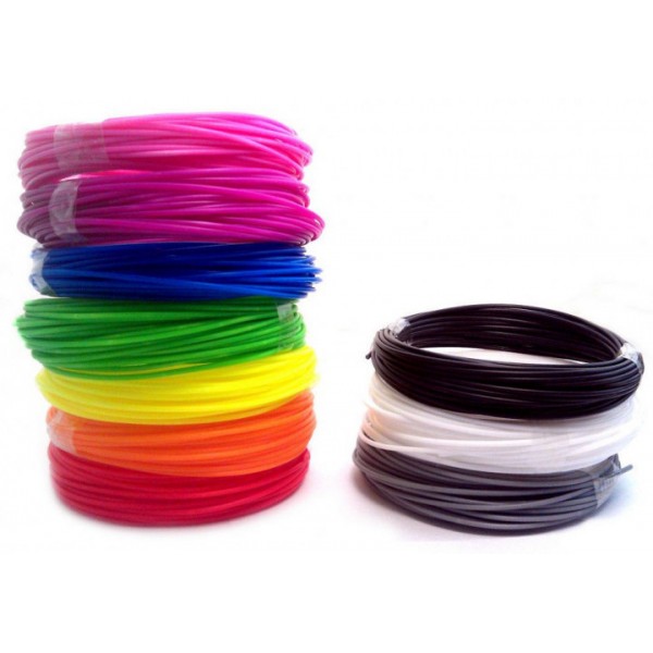 

Набор АВС пластика для 3Д ручки Комплект 240м (48шт по 5м) MyRiwell 3D нить Разные цвета