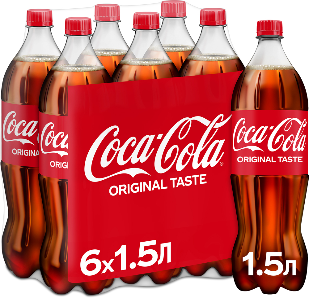 Упаковка безалкогольного напитка Coca-Cola 1.5 л х 6 бутылок ...