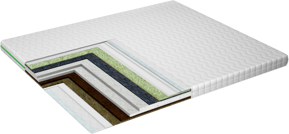 

Тонкий матрас-топпер Green Streem Tea Cocos 160х190 см (02022020-43-08)