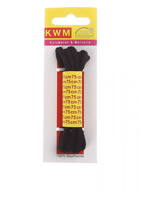 

Шнурки черные KWM 75см черный
