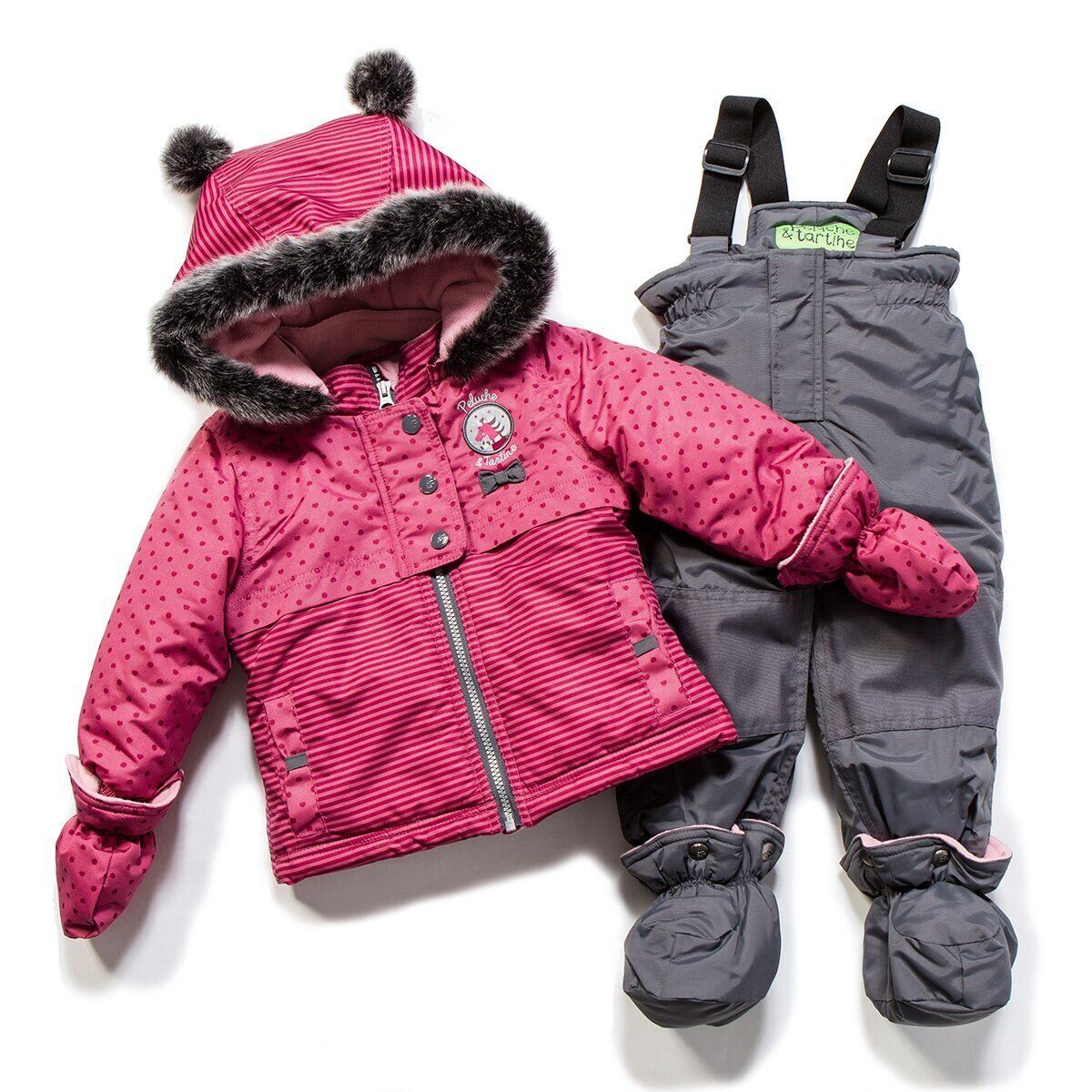 

Комплект зимний на флисе Peluche&Tartine F17M08BF Розовый 92 см (F17M08BF-SecretPink/Smoke-2)