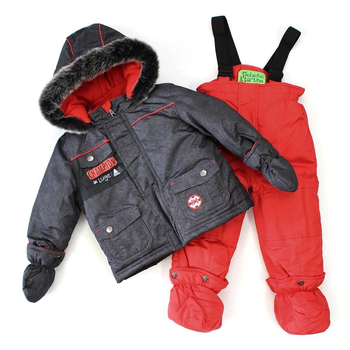 

Комплект зимний на флисе Peluche&Tartine F17M07BG Серый 24 мес 92 см (F17M07BG-DeepGrey/Pepper-24m)