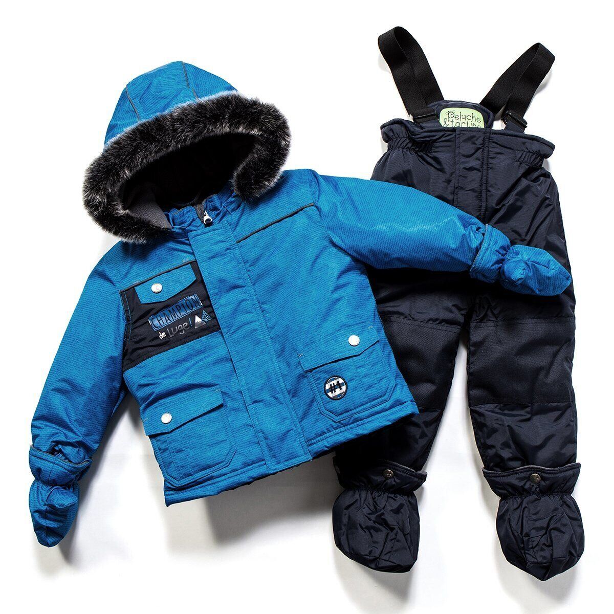 

Комплект зимний на флисе Peluche&Tartine F17M07BG Синий 1 год 80 см (F17M07BG-Navy-12m)