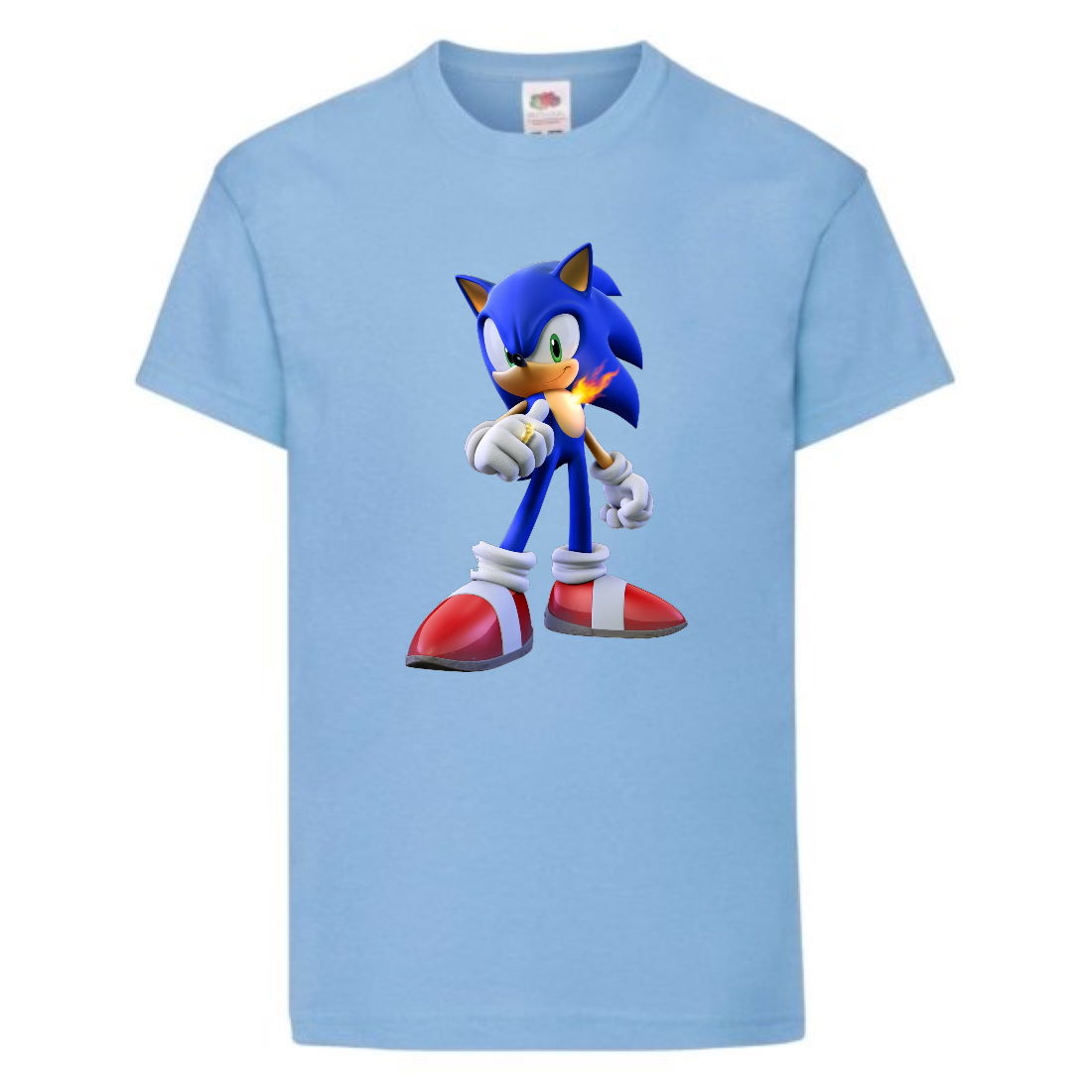 

Футболка детская Соник и пламя (SONIC) голубая (snc sbl-3) 104 см