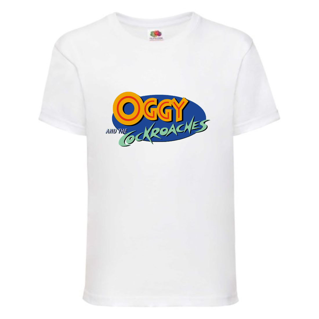 

Футболка детская Огги и тараканы (Oggy and cockroaches) белая (top OG7 wh) 104 см