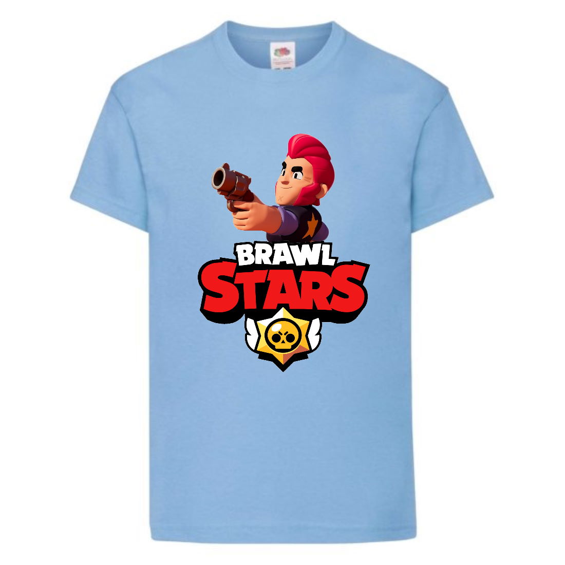 Футболка детская Бравл Старс Кольт 2 (Brawl Stars Colt) светло голубая ...