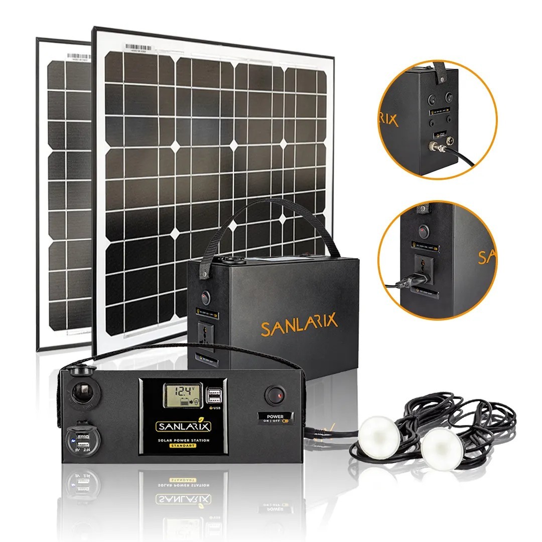 Солнечная зарядная станция Sanlarix STANDART PLUS 220V с солнечной ...