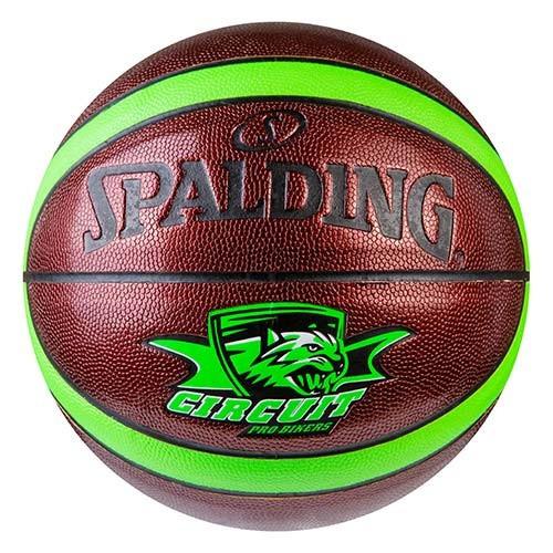 

Мяч баскетбольный Spalding №7 PU, неон Circuit